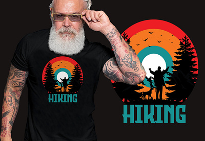 Hiking Custom T shirt Design branding design graphic design illustration logo sports t shirt design t shirt vector