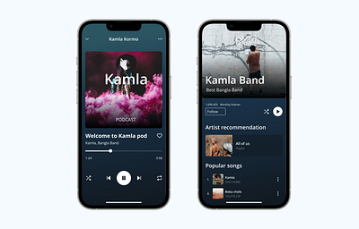 Music App Design branding design homepage illustration mobile ui music app music ui typography ui ux vector