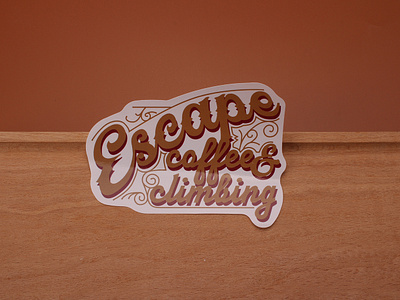 Escape Coffee & Climbing Custom Sticker SG art art stickers brand branding branding tips business brand coffee labels customstickers design illustration logo logo design paper stickers promotional stickers sticker