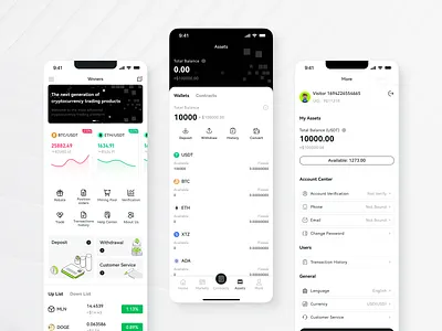 Simplified Financial App Design app design ui ux vector