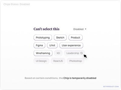 Crafting Memorable User Experiences: Chip Design app block blocked chip chips dashboard design design system disable disabled inactive mobile select templates ui ui kit web