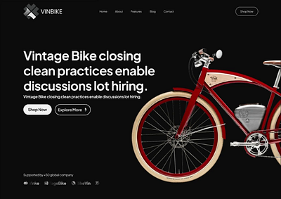 VinBike Website bike black blackandwhite branding monokrom web website white