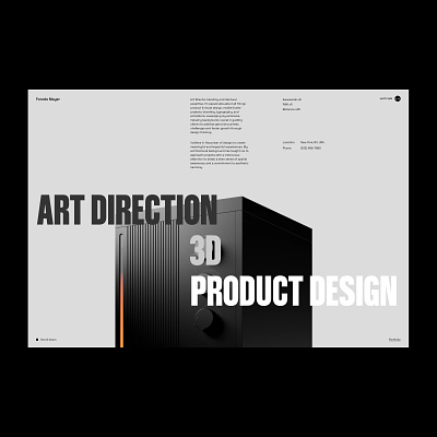 Portfolio 3d creative design minimal modern trendy typography ui ux web website