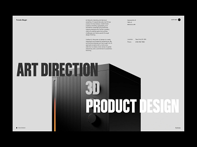 Portfolio 3d creative design minimal modern trendy typography ui ux web website