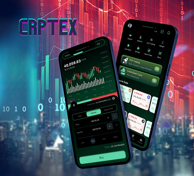 CRPTEX - A Crypto App UI Kit 3d app deisgn crypto design figma graphic design stock app ui ui design uiux ux ux design