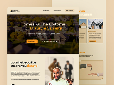 Grandious Realty: Luxurious Real Estate Website Dsgn & dev. design ui uiux webflow website design
