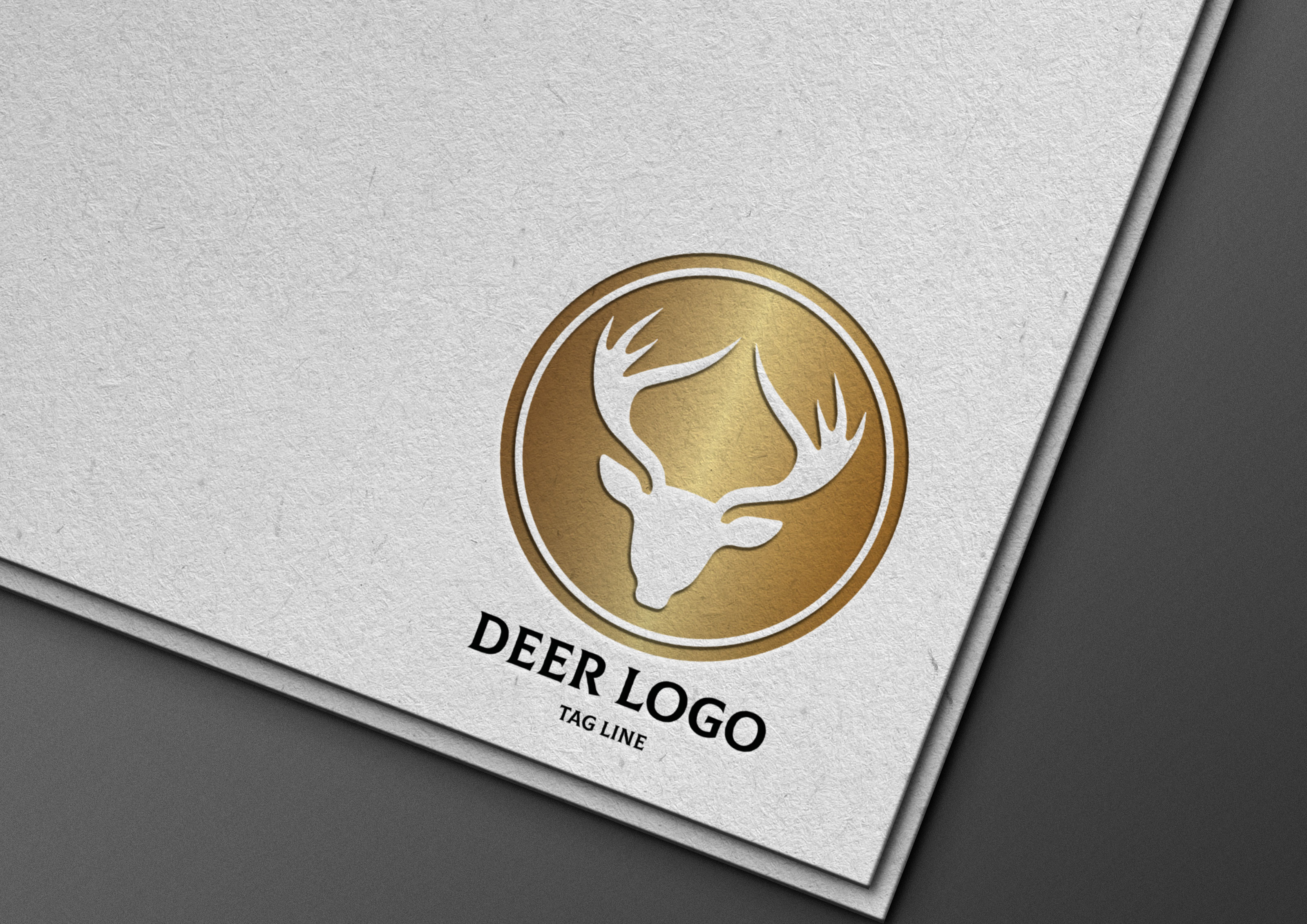 Premium Vector | Deer with circle logo design