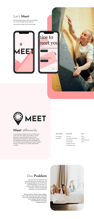 Meet App - Case Study casestudy design figma protoype ui ux