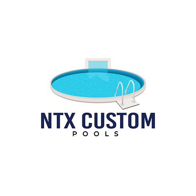 NTXCUSTOM POOLS 3d logo branding custom design graphic design icon illustration logo logodesign logos minimalist logo ntx ntx custom pools pools swimming swimming pool ui