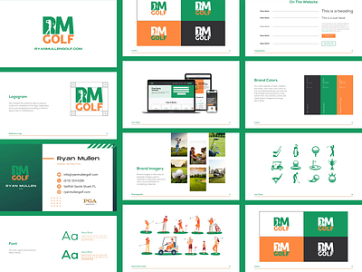 Ryan Mullen Golf - Brand Guidelines animation b2b brand guidelines branding design golf graphic design logo ux