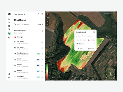 Crop – Agrotech tool agro tool agroapp agronomy agrotech agrotech app app dashboard design system field tool map monitoring app product app webapp