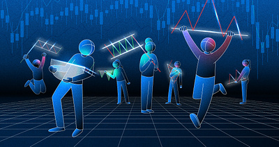 Illustration for blog blog business crypto cryptocurrency dark finance illustration illustration digital people software vector вектор иллюстрация