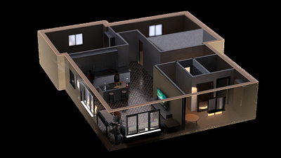 3d animation appartment 3d blender cycle