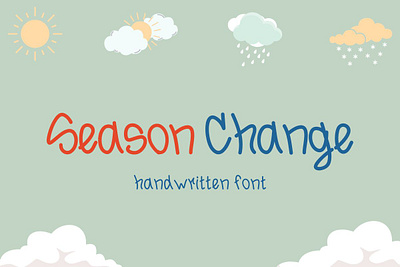 Season Change Cute Font>>https://creativemarket.com/Ruddean2109 basic font craft font cute font design display font font graphic design handwriting modern font simple font typography