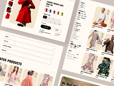 99Shop - Ecommerce Website | Shop & Details Page cart cloth dress ecommerce ecommerce website filter minimal online shop product details sell shop page ui ux web web design website