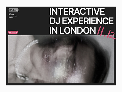 RHYTHMIZE Party website concept ui ux web design webdesign