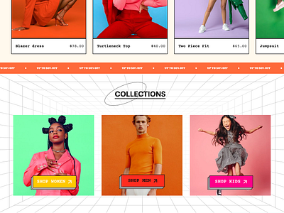 Neobrutalism - Ecommerce Landing Page ecommerce fashion landingpage neobrutalism ui