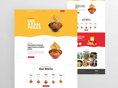 Mie Ayam Landing Page Design elementor landingpage mieayam mieayamwebsite uidesign uiux webdesign websitefood wordpress