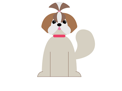 Shi tzu cute dog branding design graphic design illustration logo typography vector