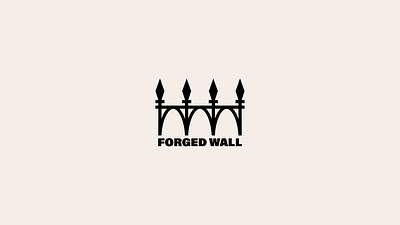 Forged Wall logo acute black branding business company creative design forged graphic design illustration line logo logofolio modern portfolio rounded sell vector wall wordmark
