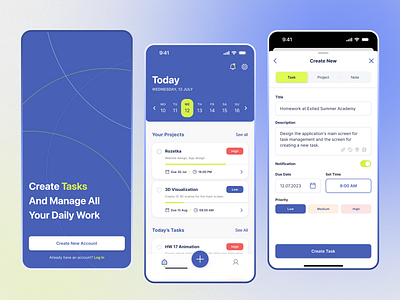 Management Task App application clean daily task mobile mobile app organize project project management task task app to do list ui ux work list