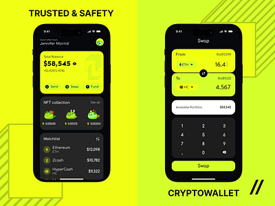 Crypto Wallet Mobile iOS App app branding design graphic design illustration logo typography ui ux vector