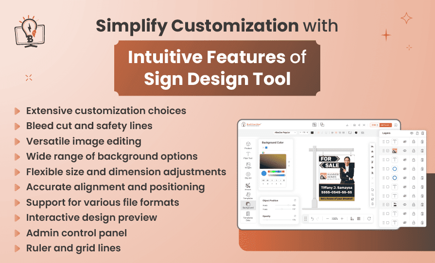 Simplify Customization with Features of Sign Design Tool by Brush Your