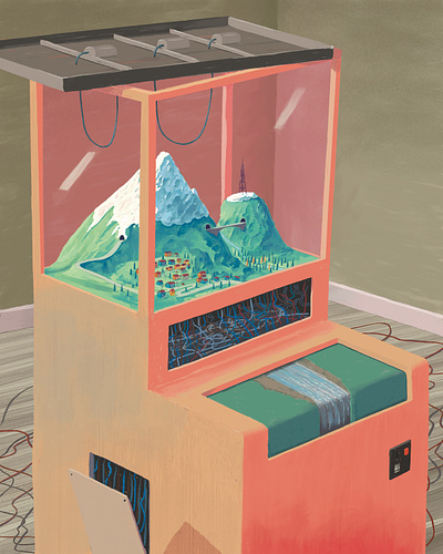 Local Melt 2d animation arcade art climate color digitalpainting handdrawn illustration landscape poster