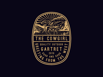 Cowgirl appareldesign badgedesign branding cowgirl graphic design handmade illustration vintagedesign westernland westernwear