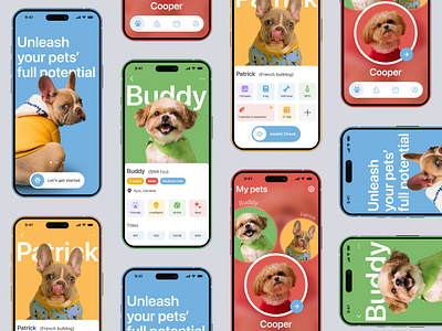 Pet Health Tracker Mobile App app application care colorful colors concept design dogs health minimal mobile mobile app pet pet app product design tracker ui ux