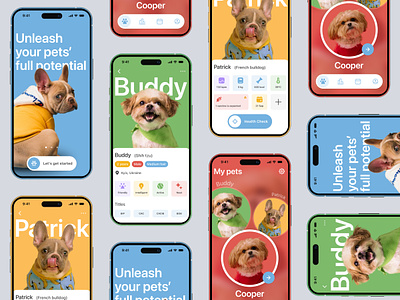 Pet Health Tracker Mobile App app application care colorful colors concept design dogs health minimal mobile mobile app pet pet app product design tracker ui ux
