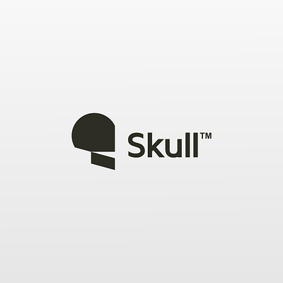 Minimal Skull Logo bone developer digital gamer gaming media minimalist pirate scary simple