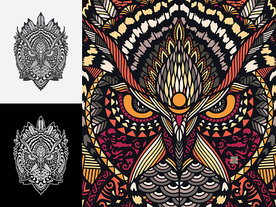 OLD-OWL art digital art graphic art graphic design illustration moshu art oldowl owl vector