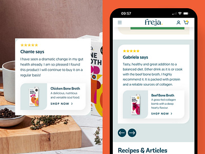 Freja - Reviews design reviews social proof ui web design