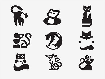 CAT - MOUSE branding cat design graphic design icon identity illustration logo marks mouse symbol ui