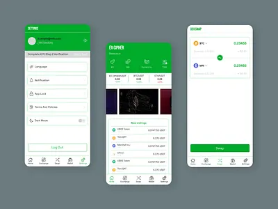 EX CIPHER app design design figma ui ui ux design ux website landing page