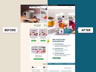 Freja - Before & After before after minimal scandi swiper ui web design website