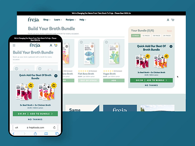 Freja - Build a Bundle build a box build a bundle minimal scandi ui website