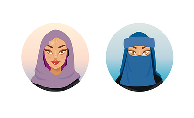 Hijab woman illustration