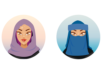 Hijab woman illustration