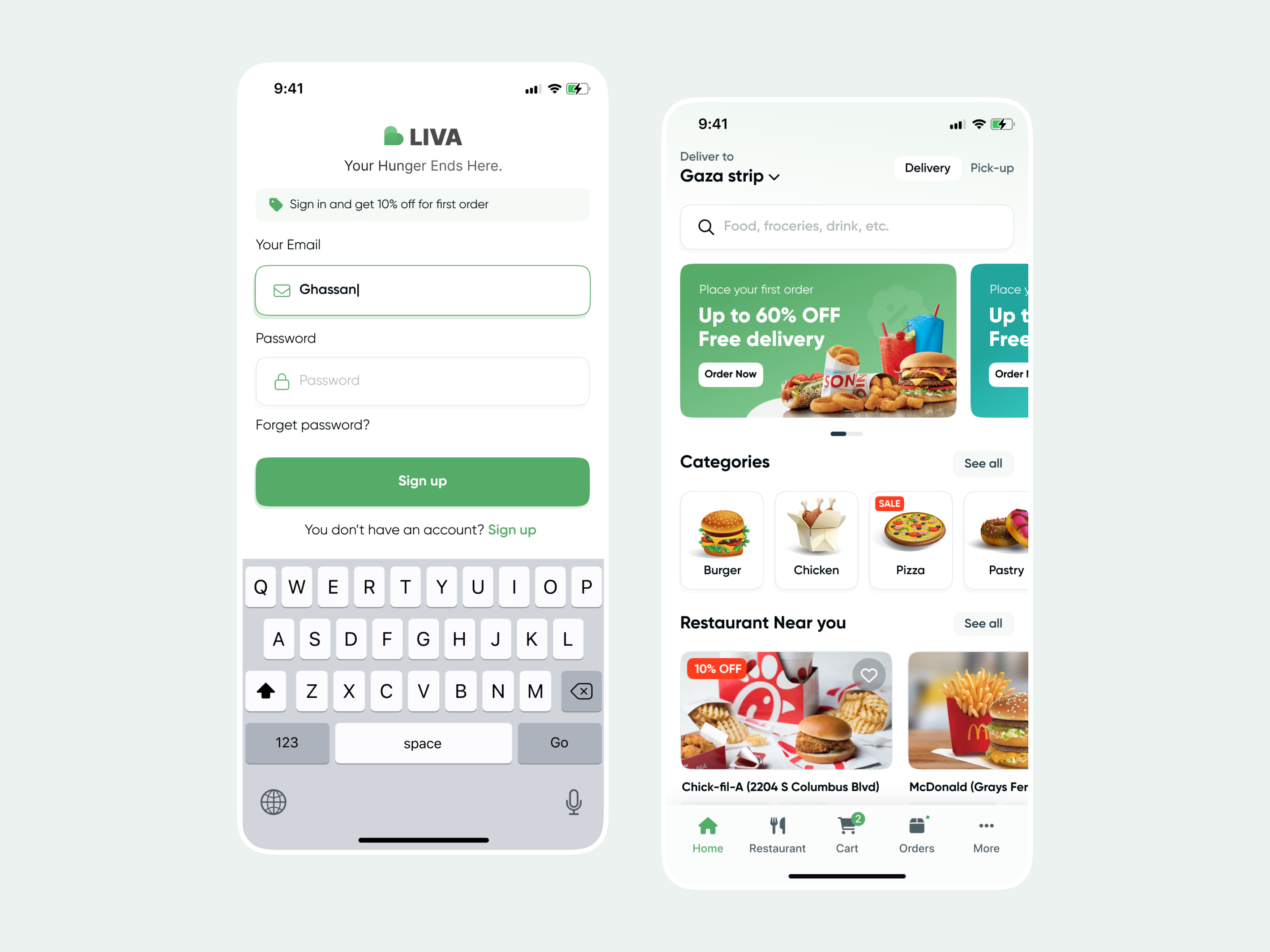 Example of Mobile UI/UX Design