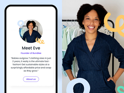 Bundlee - Founder Website Section design mobile section web design
