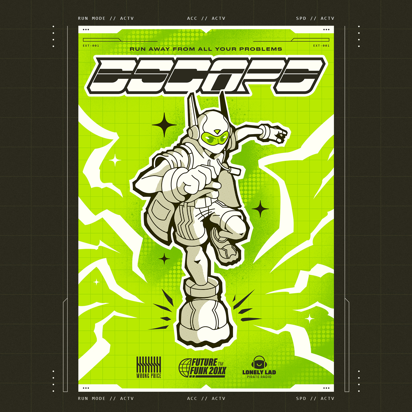 Escape bomb rush cyberfunk character character design cyberpunk escape futuristic illustration jet set radio jsrf logo design splatoon vector