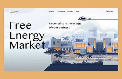 Test Project/Free Energy Market branding design graphic design illustration ui ux