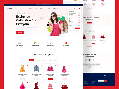 Clothing Store Web UI branding dailyui design e commecre fashion landing page product shop ui ux webdesigner website
