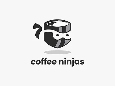 Coffee Ninja animal logo brand branding coffee design endr graphic design illustration logo ninja ui ux vector