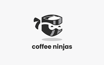 Coffee Ninja animal logo brand branding coffee design endr graphic design illustration logo ninja ui ux vector