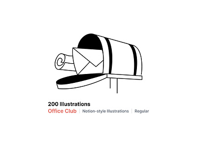 Mailbox | Office Club - Overflow Design app illustration duotone ecommerceclub figma free freebie illustration notion notion illustration notionclub officeclub sketch svg vector web illustration