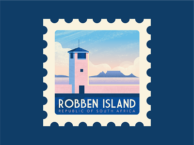 Townsquare: Robben Island cape town character design environment geometric icon illustration island line south africa spot illustration stamp stamp design textures ui vector