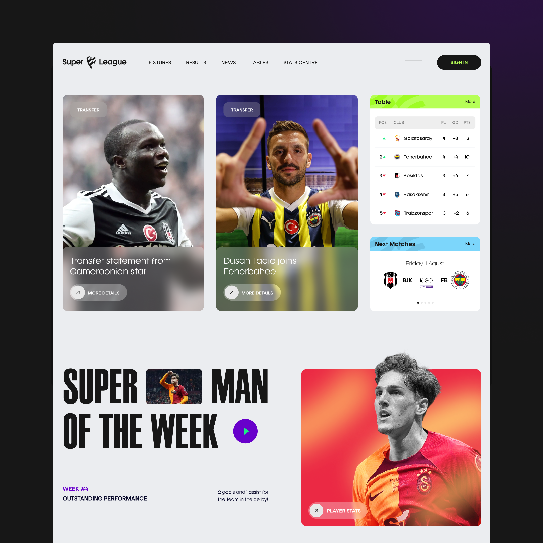 Türkiye Super League branding clean cool design football illustration logo minimal design promo soccer typography ui